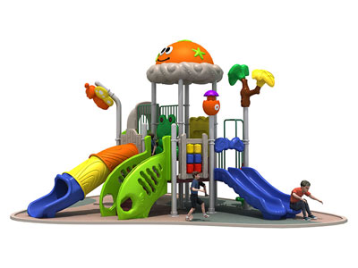 Kids Outdoor Plastic Play Equipment with Slide RY-010